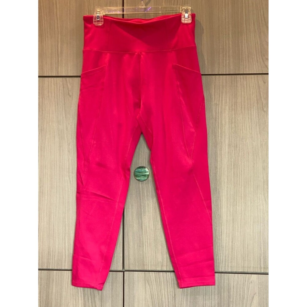 Freely Women's Haven Pink Large High Waist 7/8 Pocket Leggings